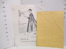 BETTY ROSE 1957 news advertising mat women's clothing Eames coat BATWING sleeve