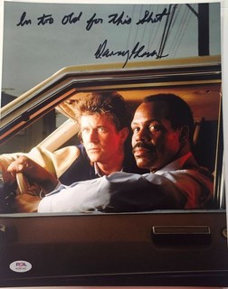 DANNY GLOVER SIGNED LETHAL WEAPON W/ MEL GIBSON 11X14 GLOSSY PHOTO. JSA COA