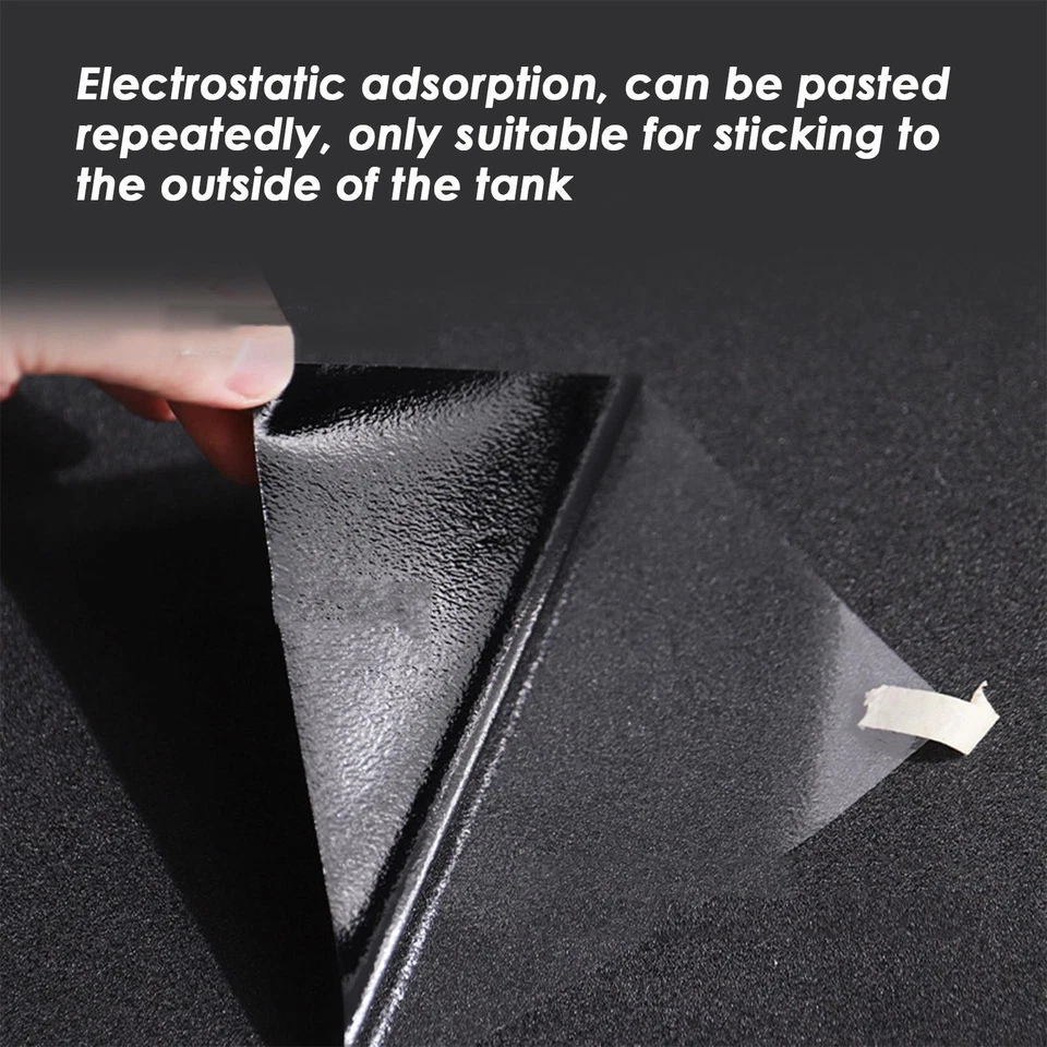 Aquarium Background Static Cling Black Fish Tank Background Wallpaper Fish Decor - Image 4 of 4