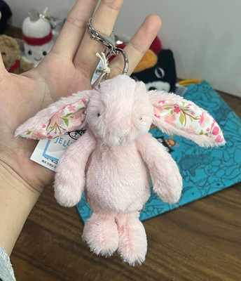 Jellycat Blossom Pink Bunny Plush Keychain Rabbit Bag Charm Gift NWT 2026