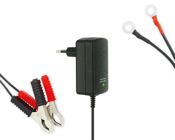 Chargeur batterie moto scooter plomb acide entretien 12 volts 2A