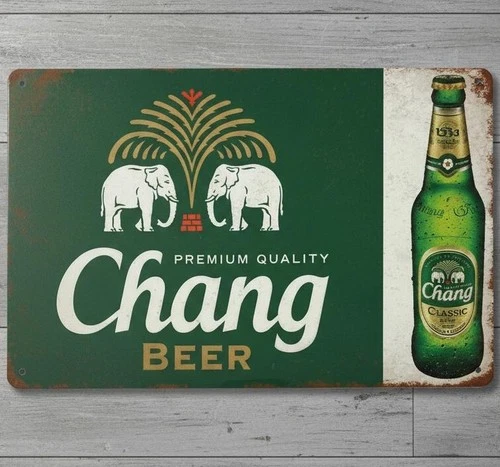Chang Premium Quality Beer 8 x 12 Vintage Novelty Metal Sign New!
