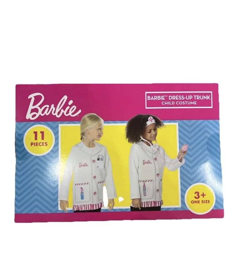 Barbie baúl disfraz niño 11 piezas nuevo con caja talla 3+ - nuevo en caja
