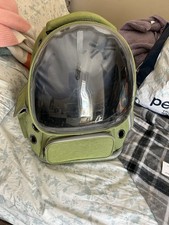 Green Cat Carrier Backpack with Bubble Window and Ventilation Holes