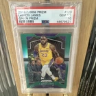 2019/20 GREEN PRIZM LEBRON JAMES Basketball CARD #129 Los Angeles Lakers PSA 10
