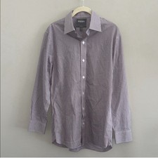 Bonobos Checked Dress Shirt Purple/White 15.5/33