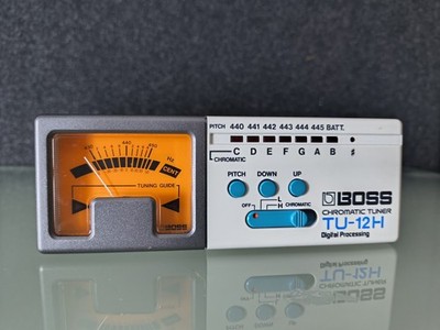 Boss TU-12H Tuner    Chromatic Analog Meter for Bass & Guitar Turns On