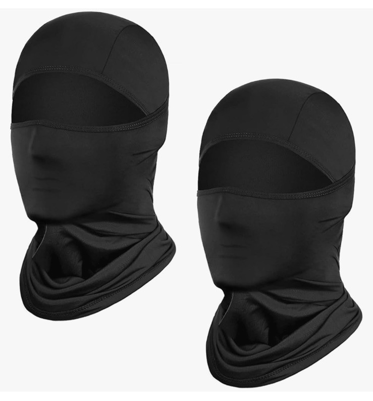 2-Pack Full Face Balaclava Mask with Head Cover for Motorcycle Gear