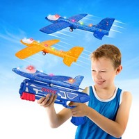 2 StüCk Flugzeug Spielzeug, Wurfgleiter Styropor Flieger Mit Pistole