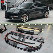 Carbon Fiber Front Lip Rear Diffuser Body Kits For Porsche Cayenne Coupe 24-26 Carbon Fiber Front Lip Rear Diffuser Body Kits For Porsche Cayenne Coupe 24-26
