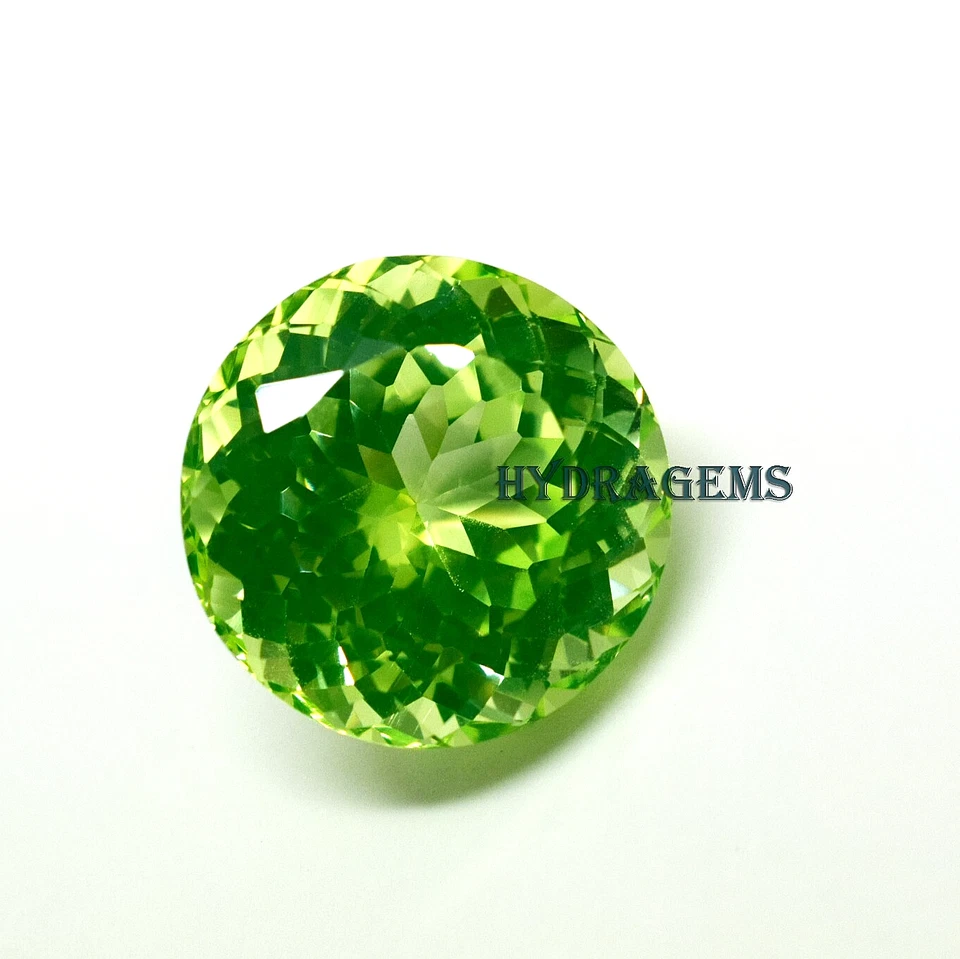 Natürlicher hellgrüner Peridot 28-30 kt runder geschliffener August-Geburtsst... - Bild 2 von 4