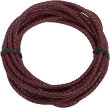 3.3 Yards Bolo Tie Cord 6mm Diameter Round Braided Leather Strip 3 Meters Lon...