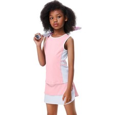 Girls Sports Dress Tennis Golf Skirts Outfit Workout Athletic Sets with Short...