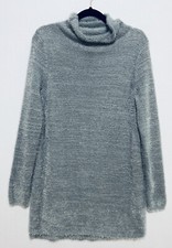Aerie Eyelash Sweater Womens Size Medium Gray Oversized Tunic Dress Boho Comfy
