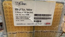 USA Scientific TipOne 1-200uL Yellow Pipet Tips 5 Stacked Racks 1111-0206