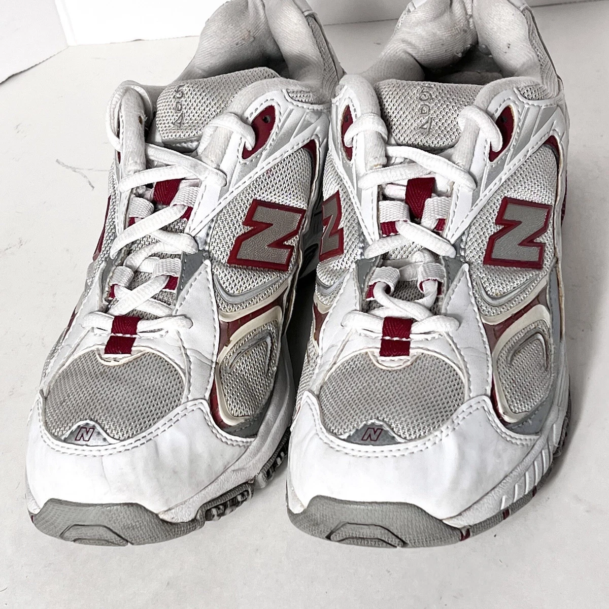 New Balance Womens 504 White Red Running Athletic Shoes SZ 9.5 eBay