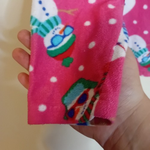 Y2K Girls Children's Place Winter Christmas Fleece Pajama Top Snowman L 10/12 - Picture 6 of 10