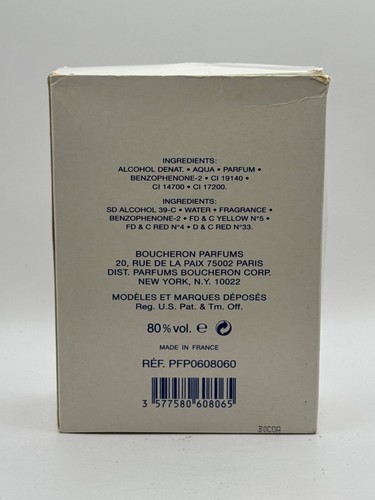 JAIPUR BY BOUCHERON 100ML EDT CLASSIC SPRAY (NEW WITH BOX) - Picture 5 of 5