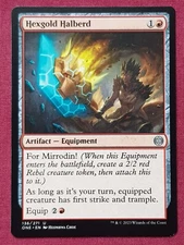 Magic The Gathering PHYREXIA ALL WILL BE ONE HEXGOLD HALBERD artifact card MTG