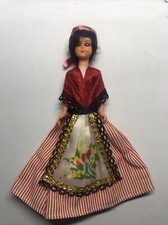 Bambola da viaggio souvenir vintage 6" occhi chiusi