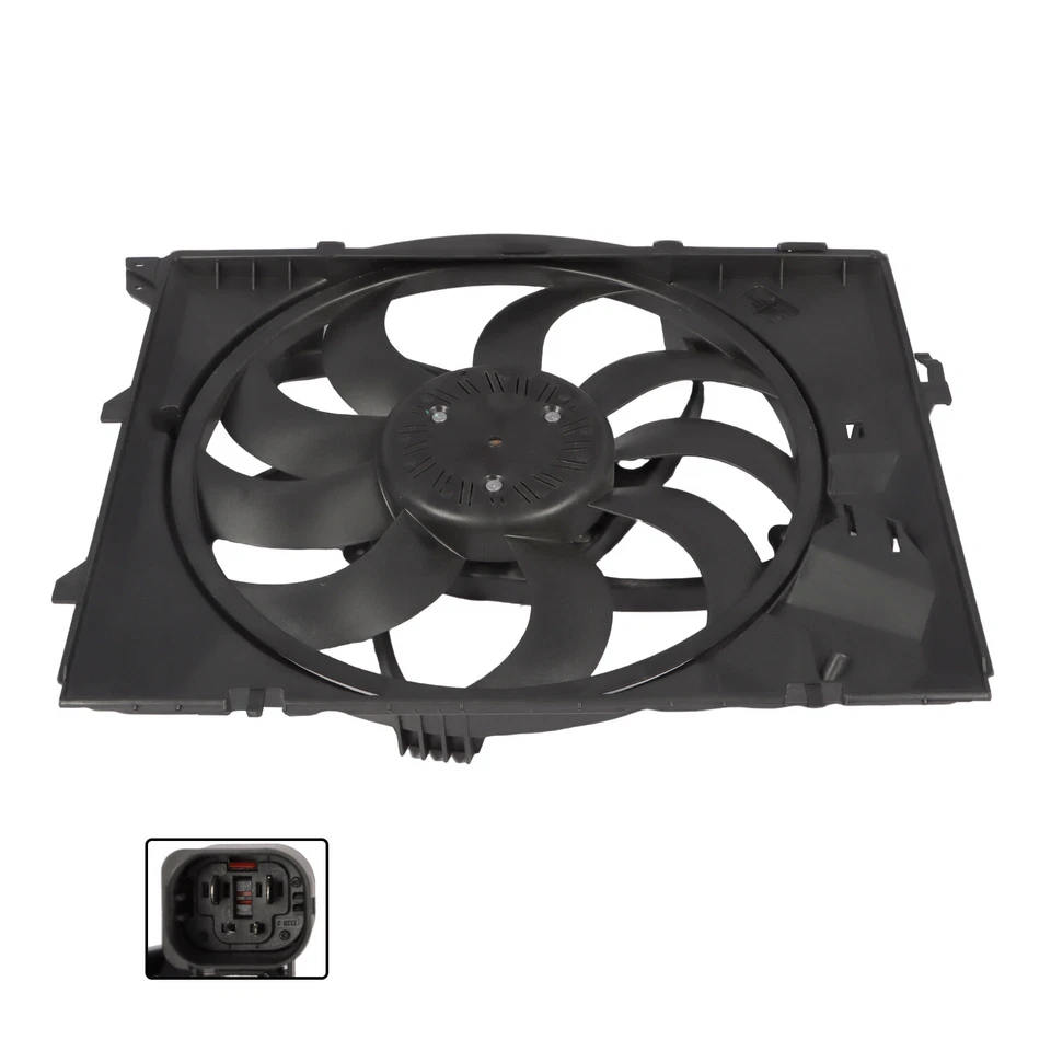 Radiator Cooling Fan Assembly 600W For BMW E90 128i 323i 325i 328i 17427522055 - Image 3 of 4