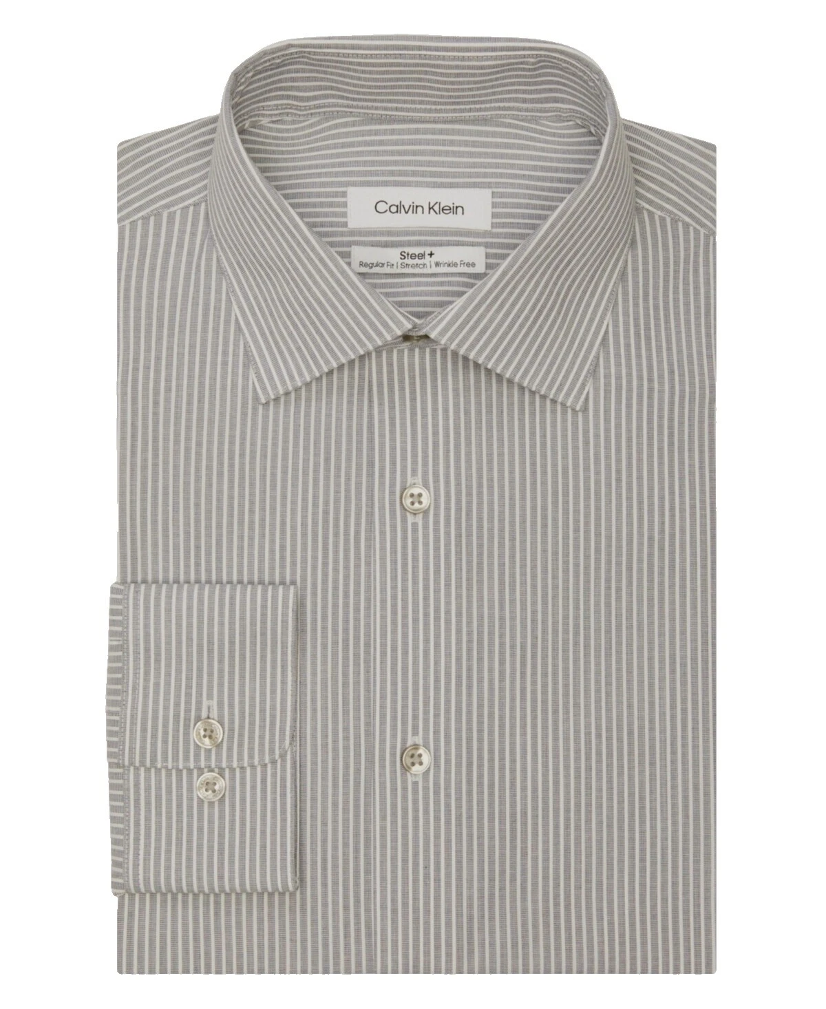 Calvin Klein 100% Cotton Striped Dress Shirts for Men