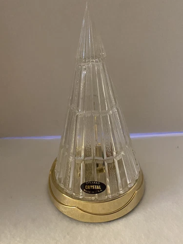 Vintage 24 % Lead Crystal 2 piece twinkle christmas tree 