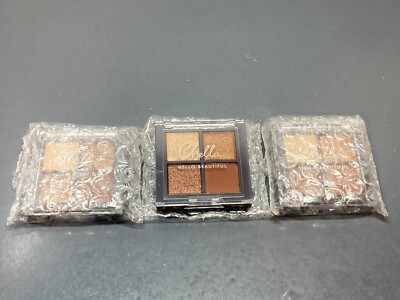 3x  Chella Hello Beautiful Mini MANIFEST BRONZE Eyeshadow Quad Palette 4g each