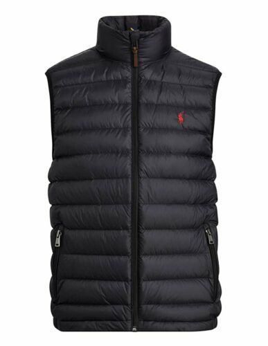 Polo Ralph Lauren Mens Black Wool Blend Quilted Side Buckle Polo Ralph Lauren Mens Black Wool Blend Quilted Side Buckle