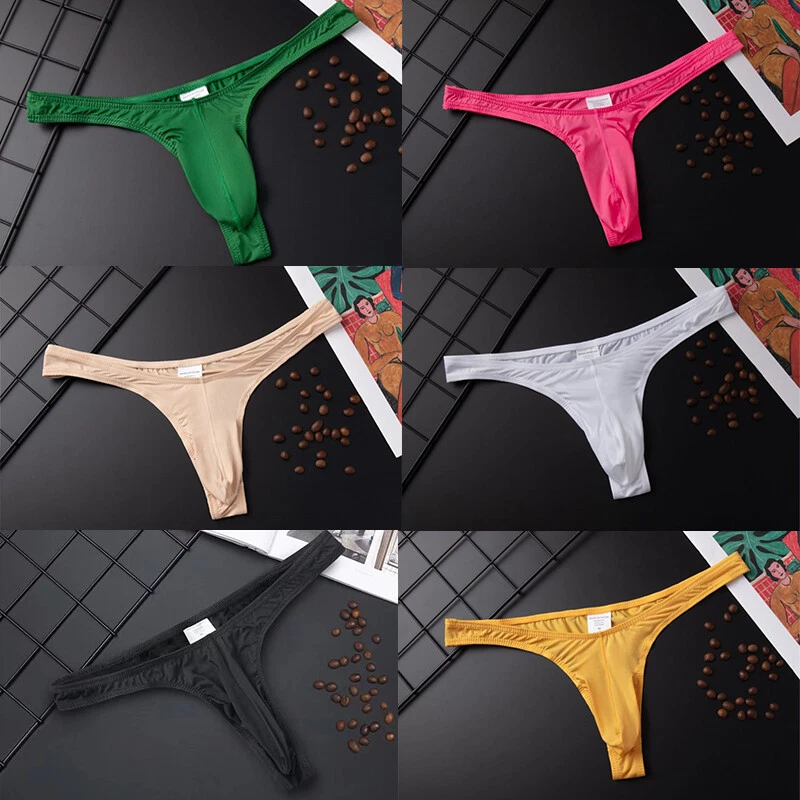 Hombres Tanga Tanga Abultado Bolsa Bragas Bikini Sin Costuras T-back Ropa Interior Calzoncillos⇓ Foto 4 de 4