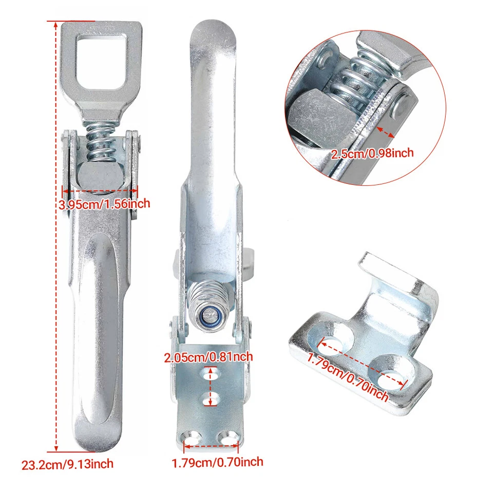 4PCS LATCHES OVER CENTRE EXTRA HEAVY DUTY Trailer Latch Ute Tray Camper Fastener - image 3 of 4