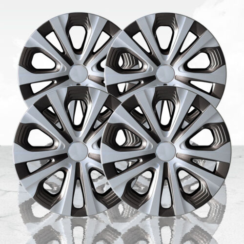 Set of 4 15" 10 Split Spoke Wheel Covers for 2016-2021 Prius - Silver/Charcoal - Picture 1 of 3