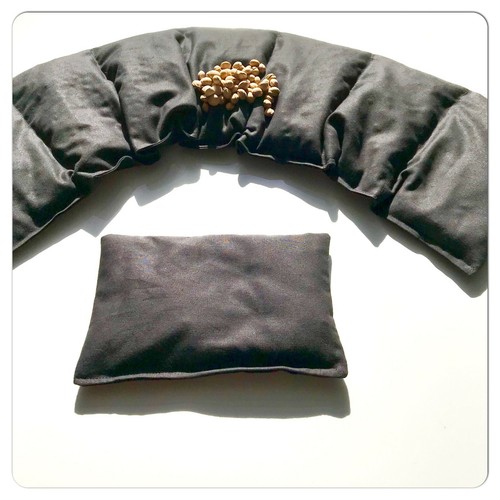 🌟 Viele SETS 🌟 SCHWARZ UNI 🌟 Kirschkernkissen XXL Körnerkissen KÄLTE WÄRME🌟 - Bild 5 von 15
