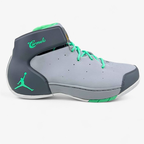 Jordan Melo 1.5 Wolf Grey Green Glow Mens Athletic Sneaker