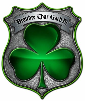 CLOVER SHIELD BROTHERS OVER ALL 16'' HEAVY DUTY USA MADE METAL ADVERTISING SIGN