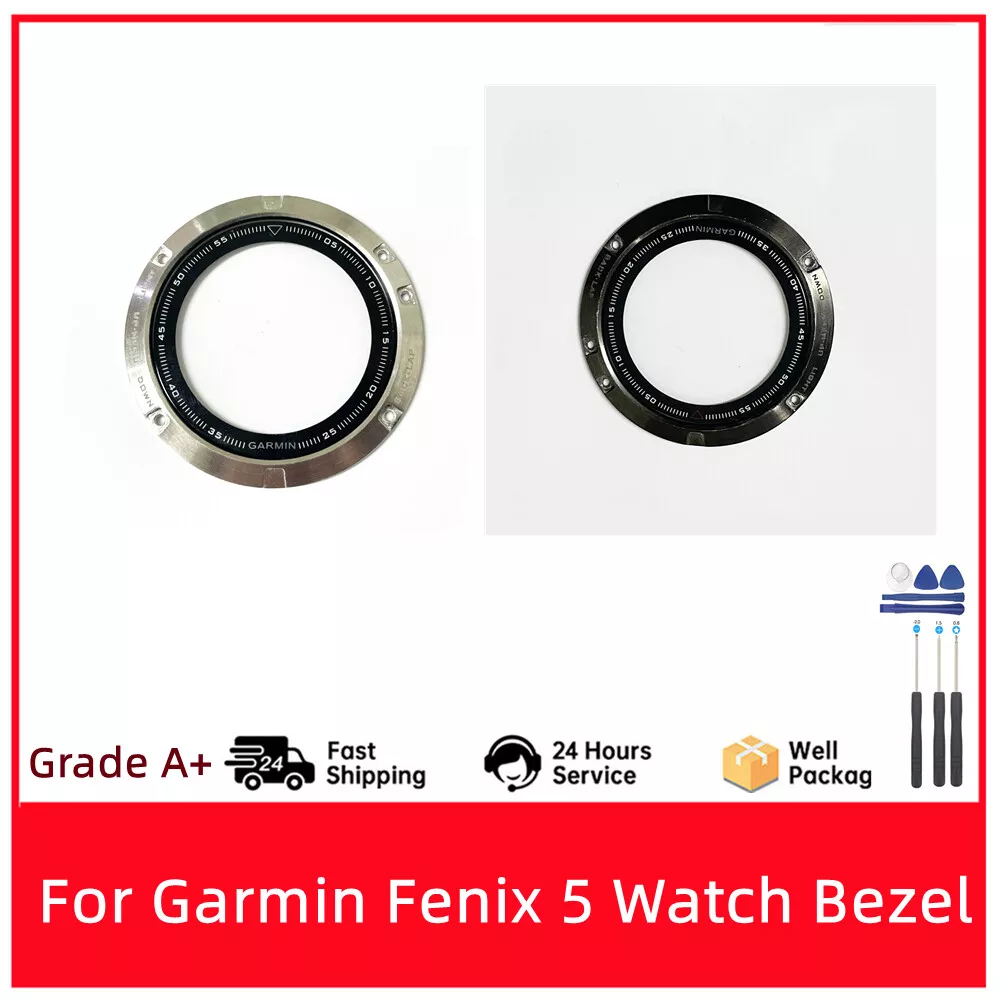 For Garmin Fenix 5 Watch Bezel Front Case Ring Frame Glass Cover Replacement