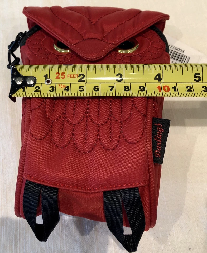 Darling’s Red Owl Design Shoulder Bag ,7x4”Travel Wallet With Lots Of Place Foto 3 de 4