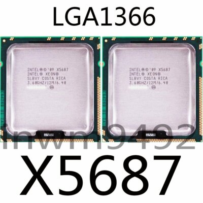 Intel Xeon 2PCS X5667 X5672 X5675 X5677 X5679 X5687 LGA1366 CPU Processor