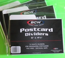 30 POSTCARD DIVIDER , 1-PCD, PVC FREE, ARCHIVAL SAFE, 6"X 4-1/2", MULTIPLE USES