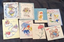 50s/60s MCM Get Well Greeting Cards Lot Of 8 1 Anthropomorphic Vtg Ephemera