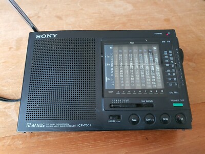 Sony ICF 7601L 12 Bands SW Dual Conversion FM/AM LW/MW/SW - Multi Band Receiver