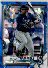 2021 Bowman Chrome Sapphire Edition #BCP-132 Taylor Trammell