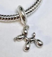 BALLOON ANIMAL Sterling Silver DANGLE Charm NEW