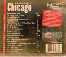 1362 CHICAGO    POCKET SONGS KARAOKE CDG  LOT MI