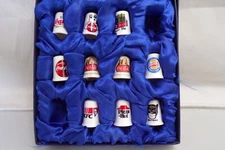 ADVERTISEMENT THIMBLE COLLECTION (10 THIMBLES)
