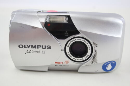 Olympus MJU-II Compact Film Camera Point & Shoot Working All Silver Model - Picture 1 of 5