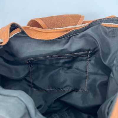 Classic Brown Woven Leather Backpack | Medium Size ELEONORA Woven Leather Backpack | Dark Brown - The Leather Mob main image 4