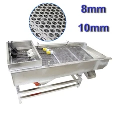 Double Layers Linear Vibrating Screen 10mm 8mm Full Stainless Steel Sieve 110V