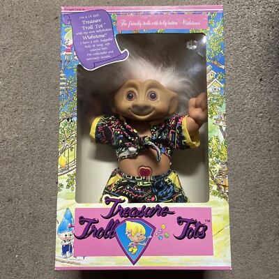 Treasure Troll Tots Bellybutton Wishston Vintage 14'' 