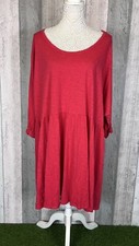 Hush Dress Women's S Pink 100% Cotton Oversized Jersey Smock Long Sleeve